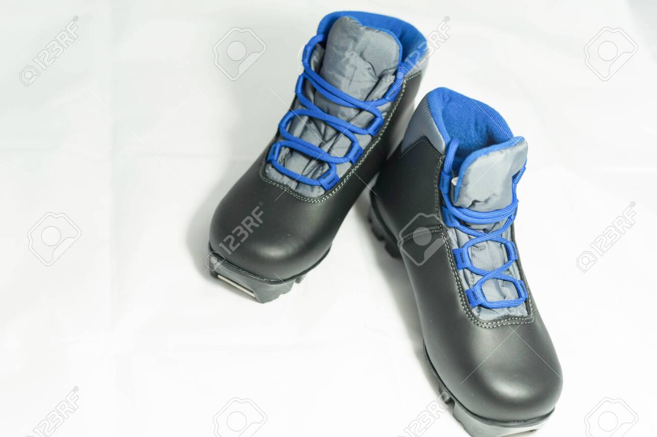 boots with blue laces