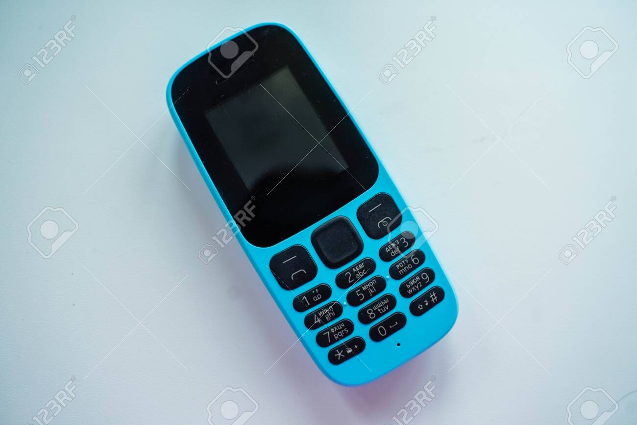 Blue Push Button Cell Phone With Black Buttons Stock Photo Picture And Royalty Free Image Image 147572644