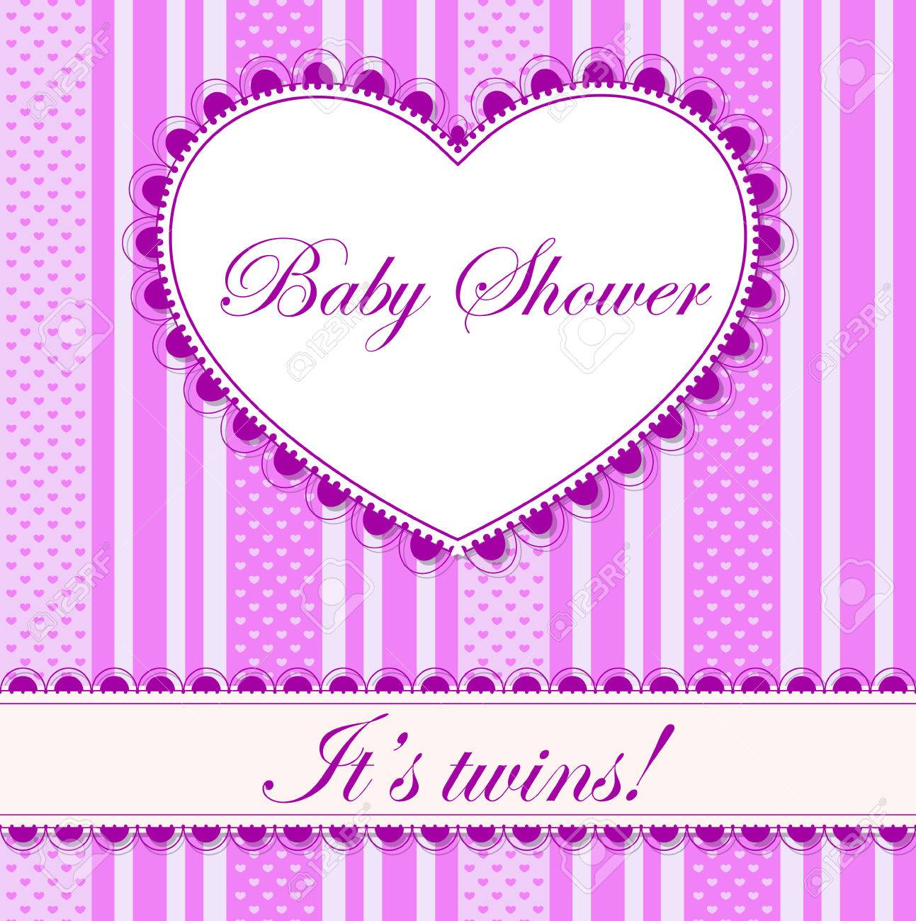 Vector Baby Shower With Heart Banner Twins Royalty Free Cliparts Vector Baby Shower With Heart Banner Twins Royalty Free Cliparts