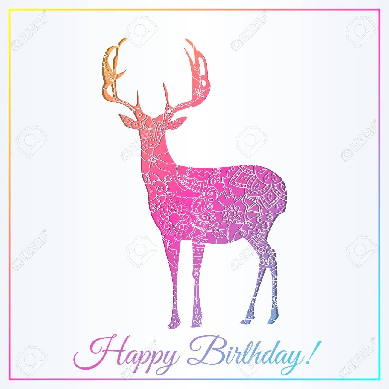 Happy Bday Deer Card