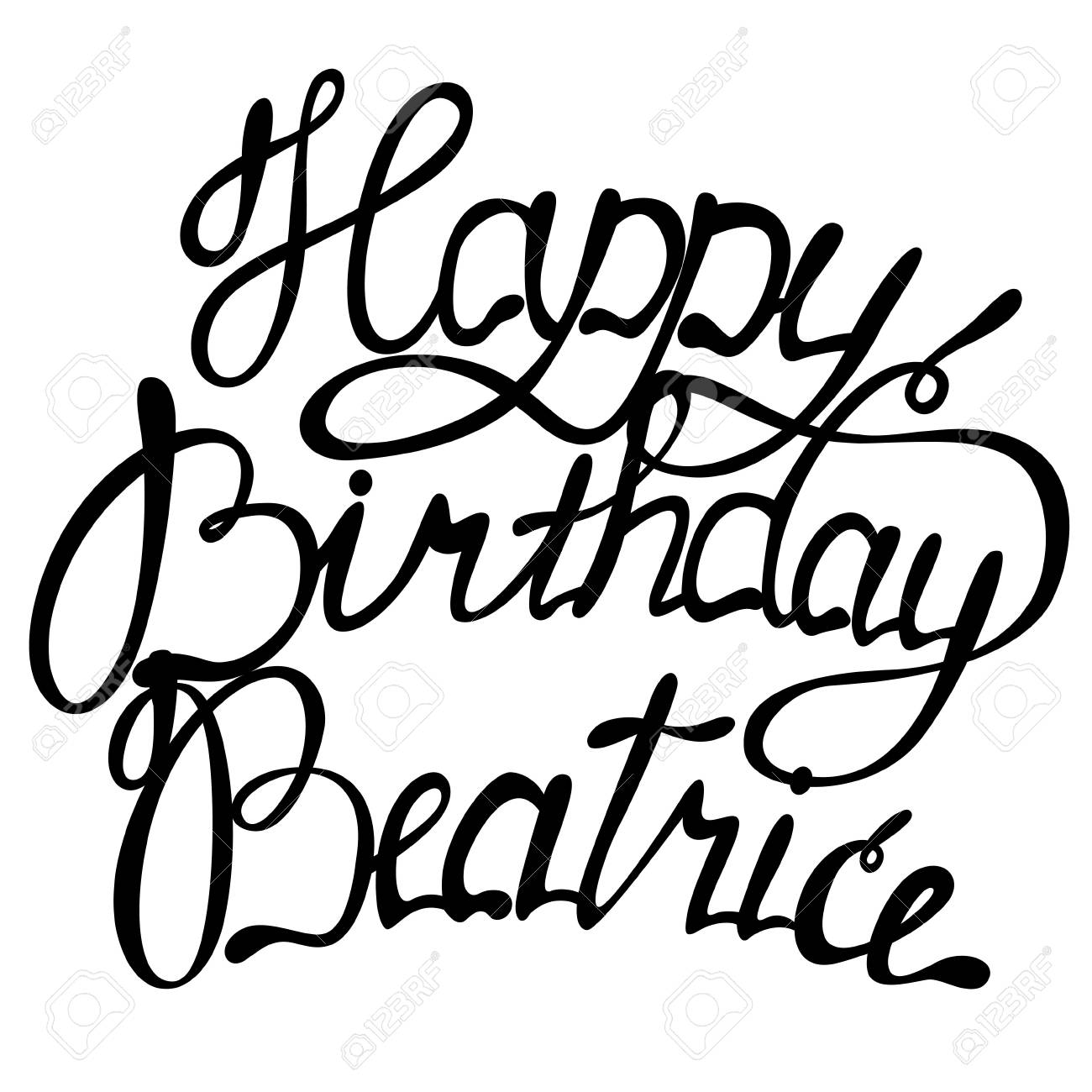 Vector Joyeux Anniversaire Beatrice Nom Lettrage Clip Art Libres De Droits Vecteurs Et Illustration Image 9291