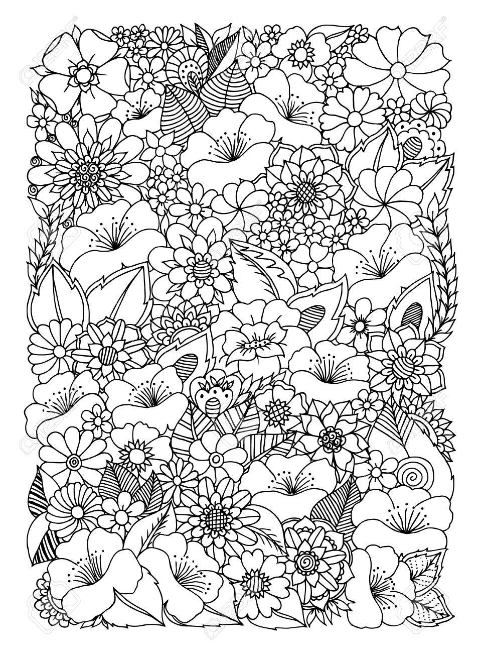 花の画像はイラストです ぬり絵 大人のためのアンチ ストレス 黒と白 のイラスト素材 ベクタ Image 花の画像はイラストです ぬり絵 大人のためのアンチ ストレス 黒と白 のイラスト素材 ベクタ Image