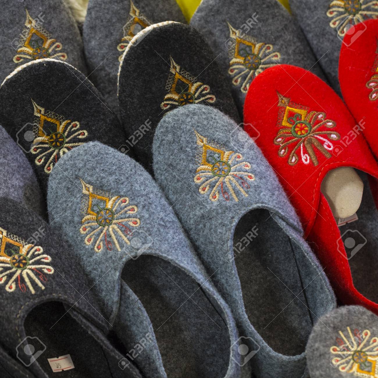 polish leather slippers