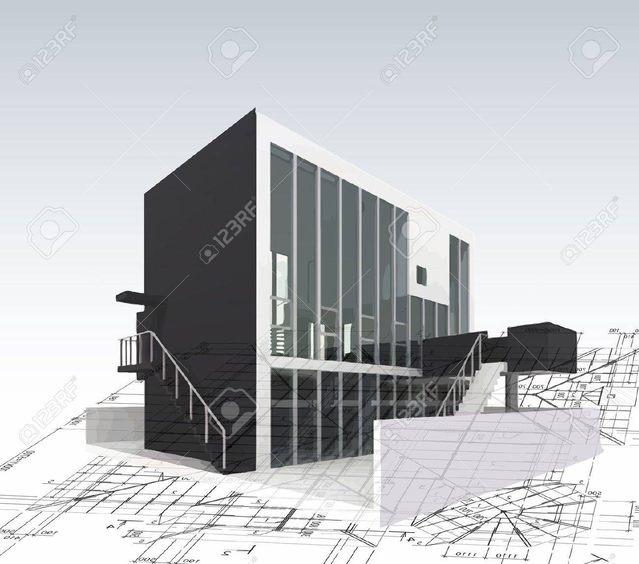 Architecture model house with plan and blueprints - 12718684 Architecture model house with plan and blueprints - 12718684