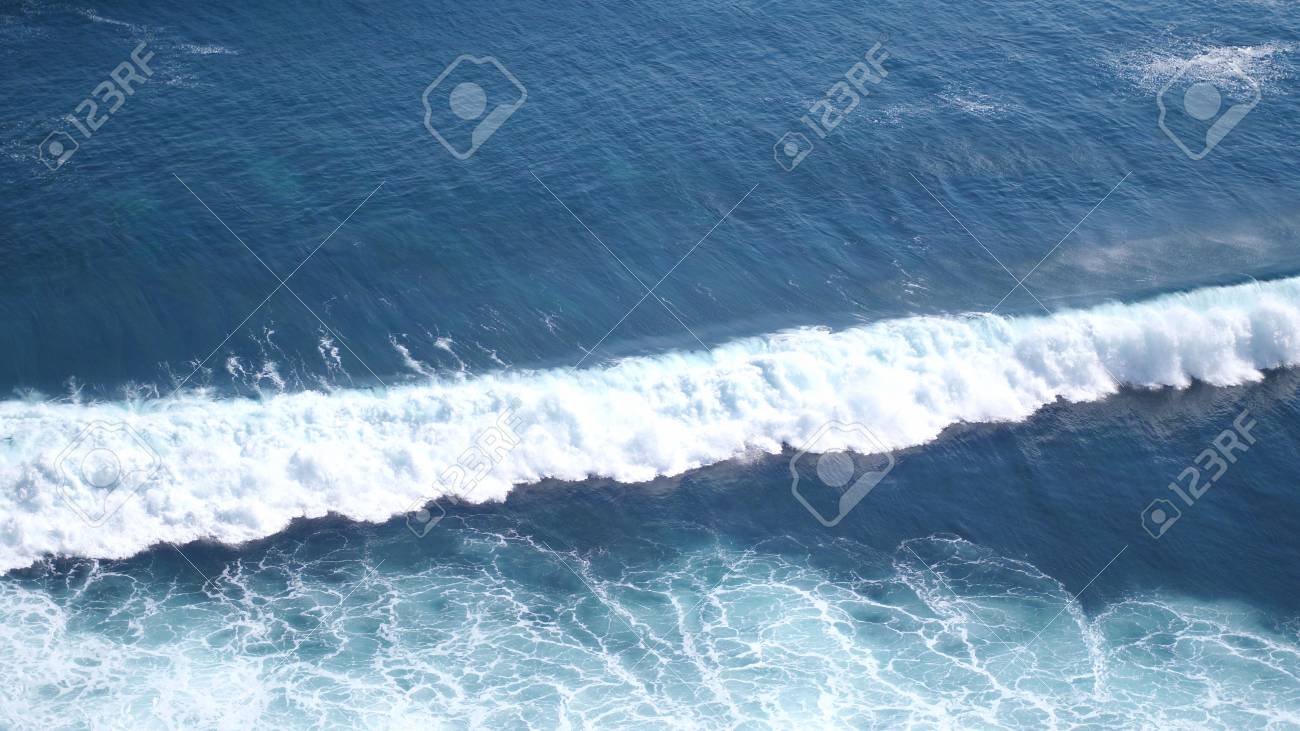 aerial drone view of foaming waves in ocean stock photo picture and