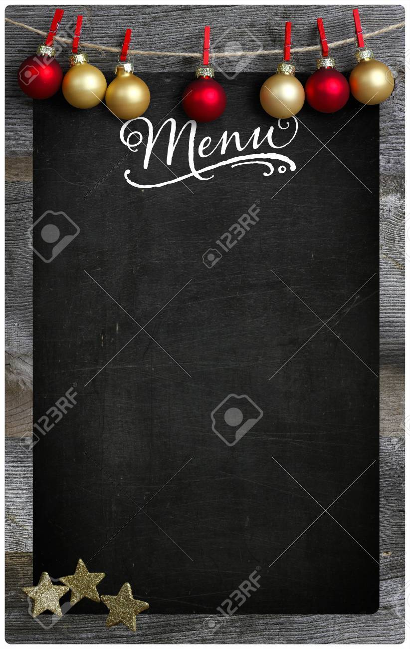 Menu Speciale Natale.Immagini Stock Buon Speciale Natale E Ristorante Di Design Menu Bistrot Capodanno S Su Vintage Lavagna In Legno Con Spazio Di Copia Image 24542989