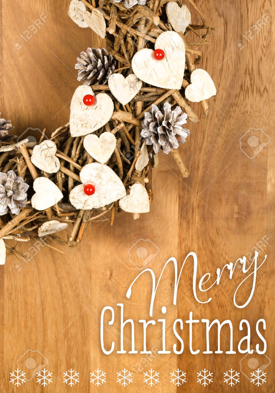 Buon Natale Shabby Chic.Merry Christmas Message Handmade Wreath Decoration Shabby Chic Stock Photo Picture And Royalty Free Image Image 47392835