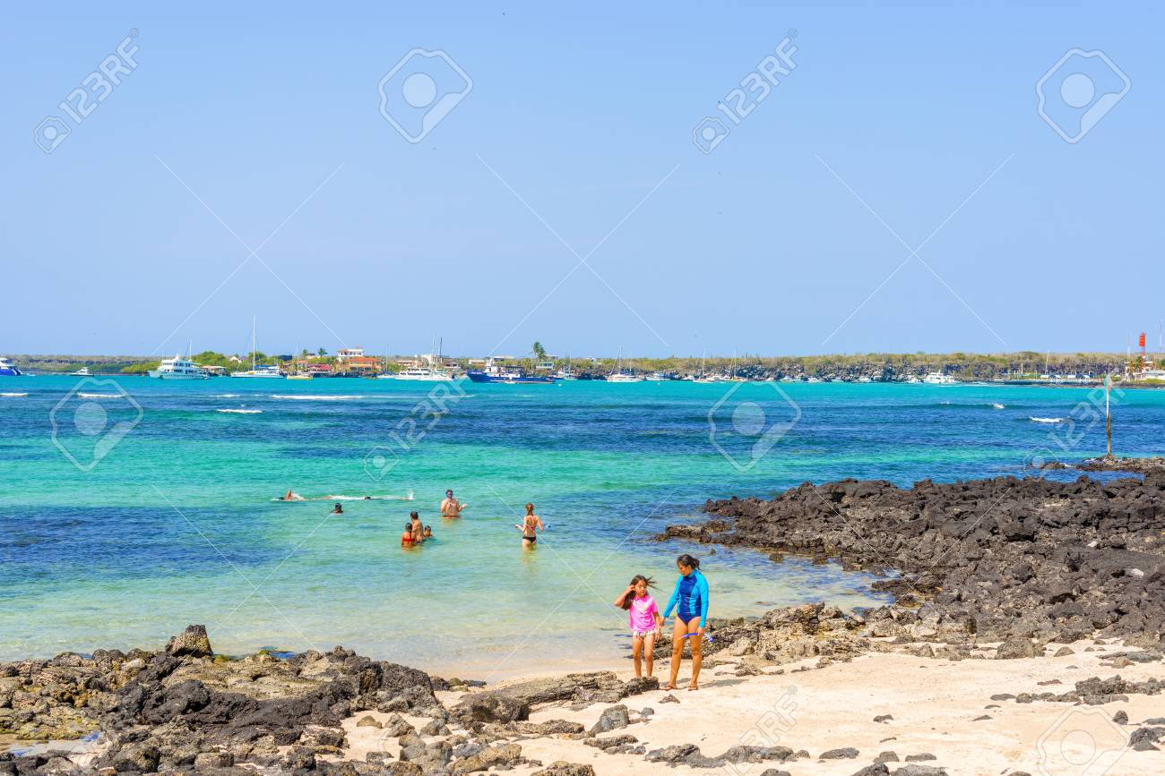 Ecuador Print of Playa de la Estacion on Isla Santa Cruz in Galapagos