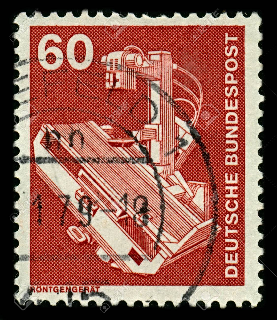 germany circa 1979 a stamp printed in germany shows image of stock stamp generator