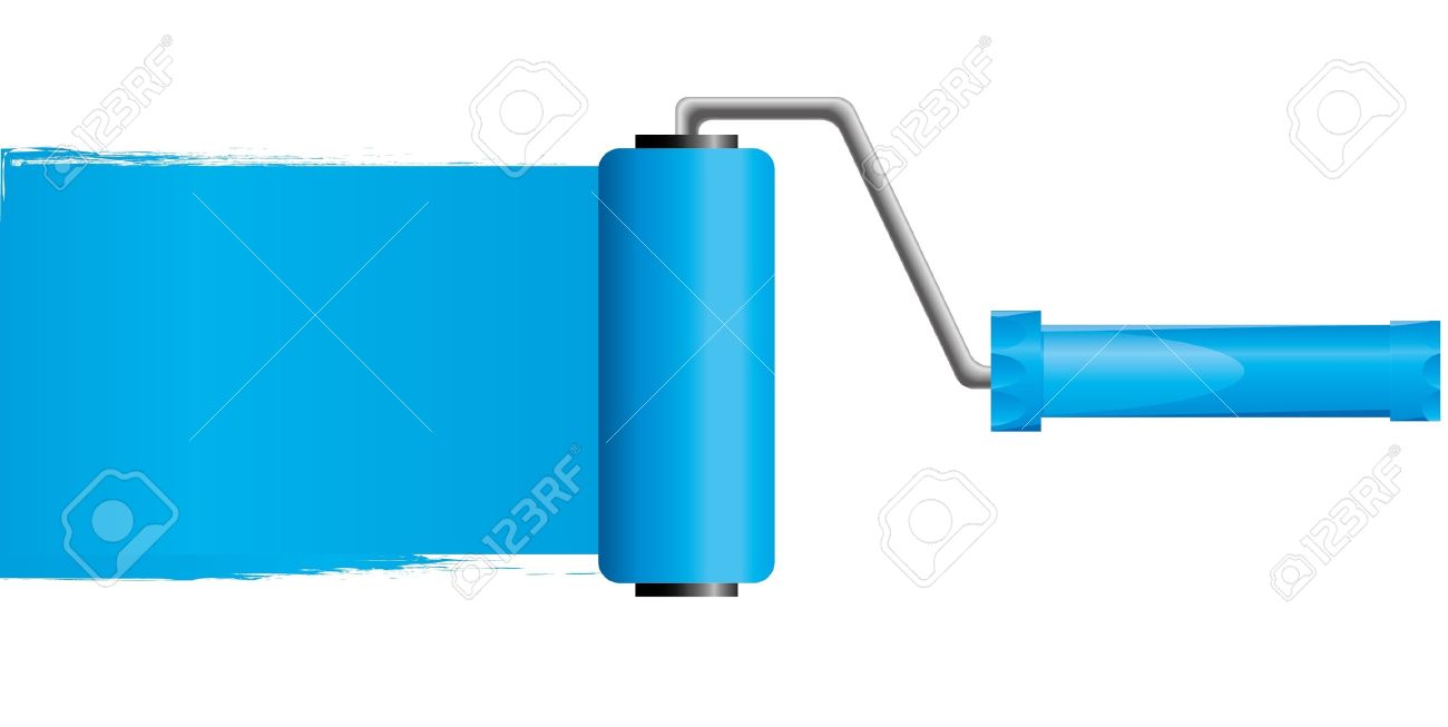 Blue Paint blue paint roller brush with blue paint royalty free cliparts Blue Paint blue paint roller brush with blue paint royalty free cliparts