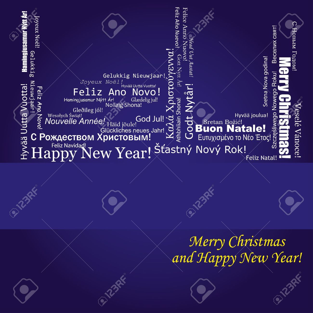 Frohe Weihnachten Und Ein Gutes Neues Jahr In Verschiedenen Sprachen