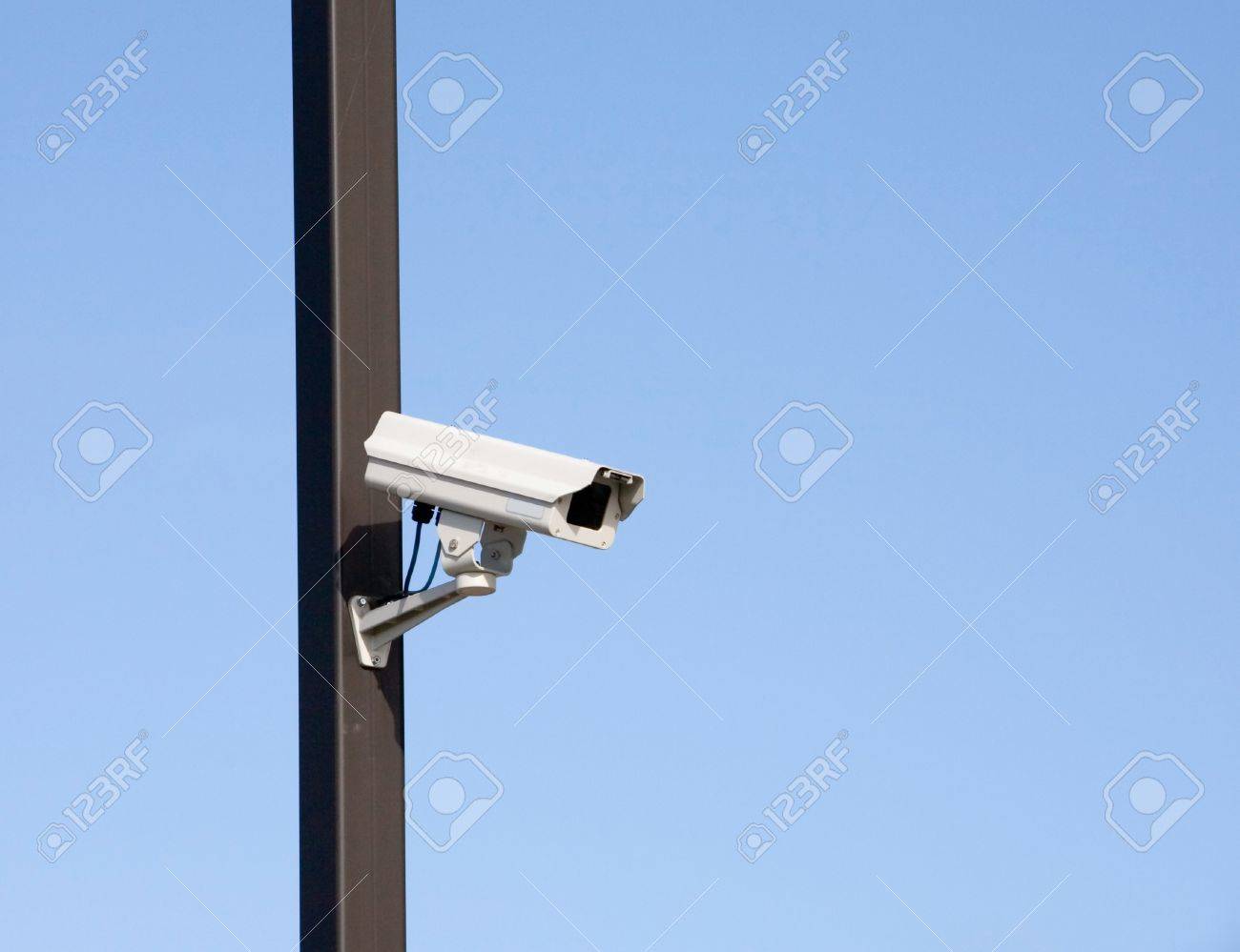 Surveillance Camera On Light Pole In Parking Lot Stock Photo Picture And Royalty Free Image Image 8415140