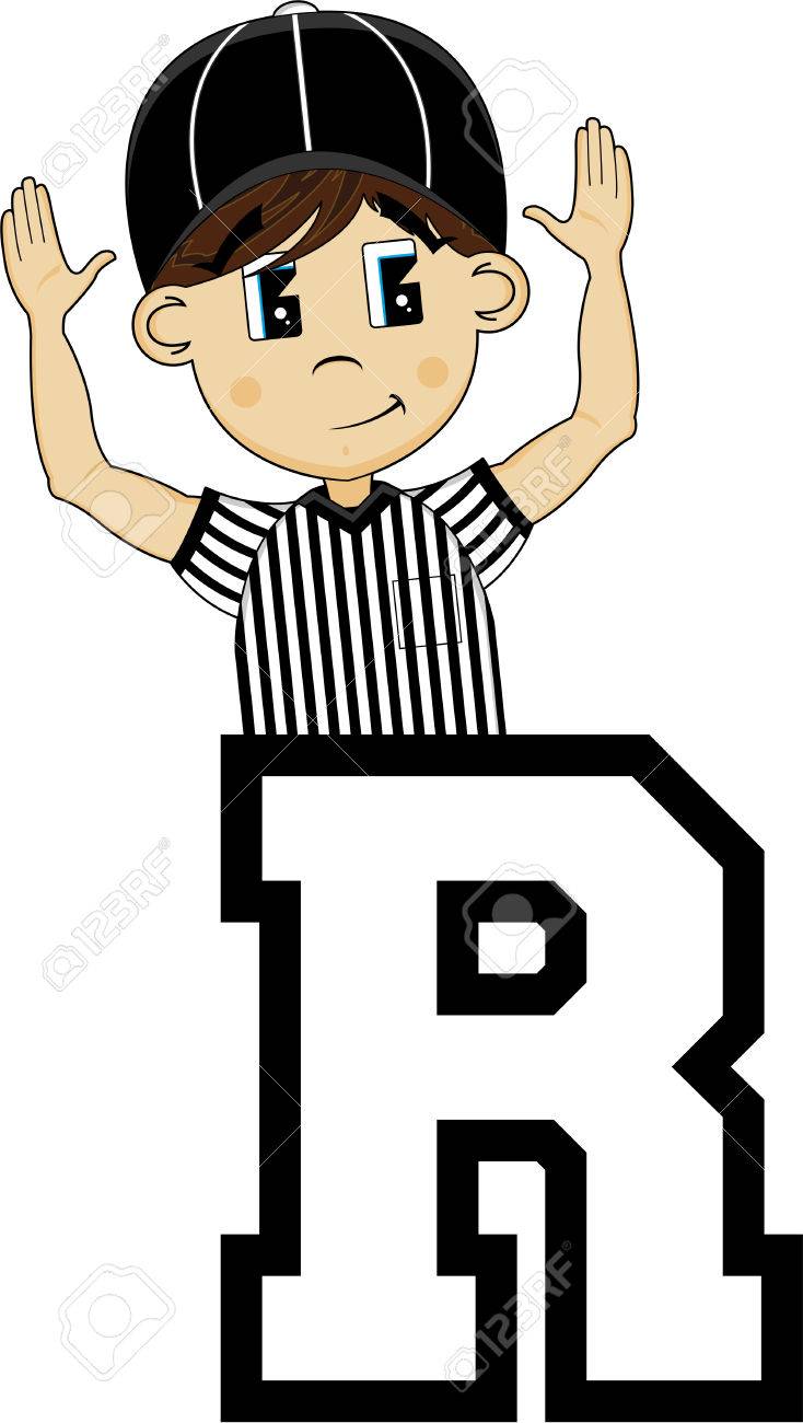 R は審判のアルファベット学習イラストです のイラスト素材 ベクタ