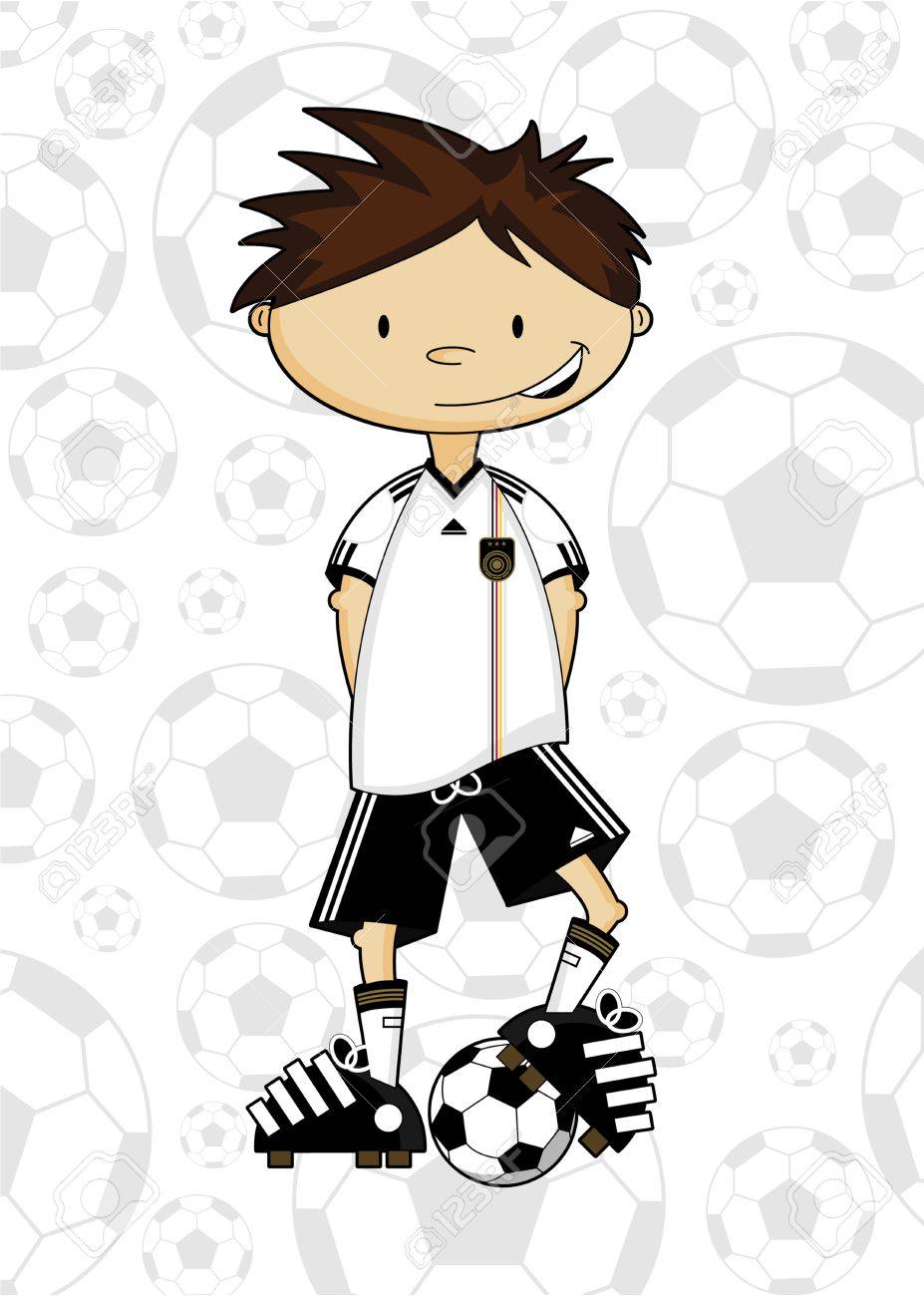 cartoon soccer football player royalty free cliparts vectors and