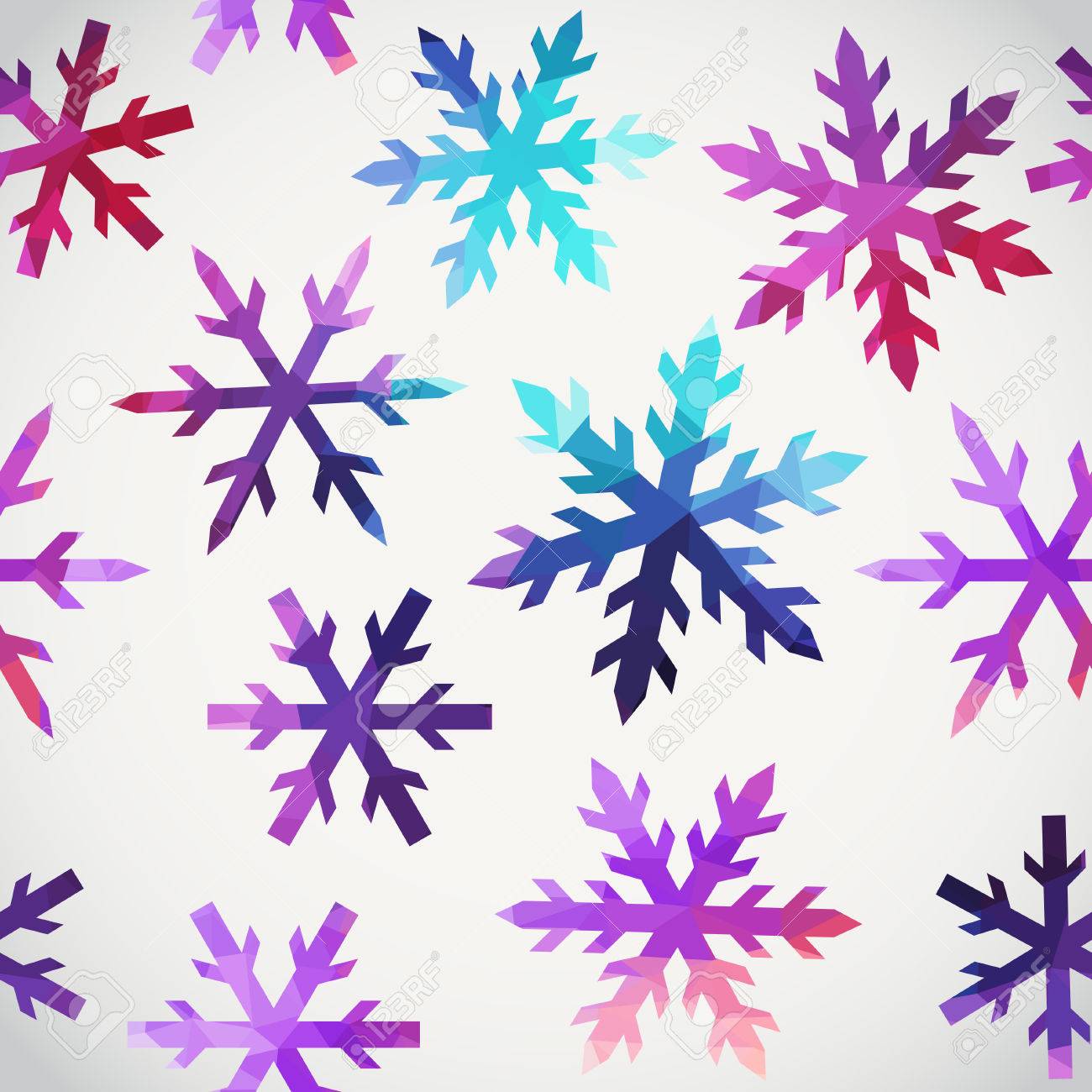 雪片のパターンをベクトルします 幾何学的形状の抽象的な雪の結晶 クリスマス 年賀状イラスト 休日のデザイン 冬 背景 シームレス パターンを壁紙 パターンの塗りつぶしの使用できます のイラスト素材 ベクタ Image