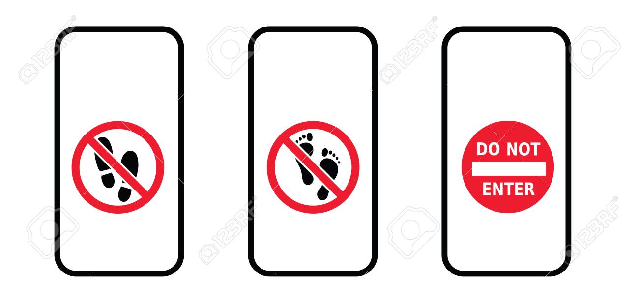 Slogan Don T Touch My Phone Dont Touch My Phone Or Do Not Touch Royalty Free Cliparts Vectors And Stock Illustration Image