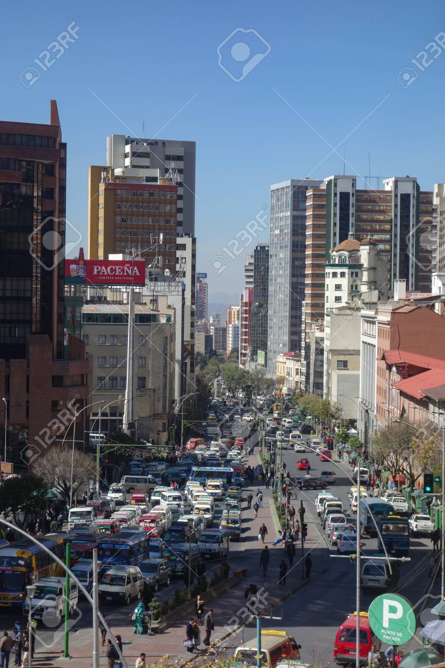 View Along Mariscal Santa Cruz Avenue The Main Thoroughfare Stock Photo Picture And Royalty Free Image Image 117430558