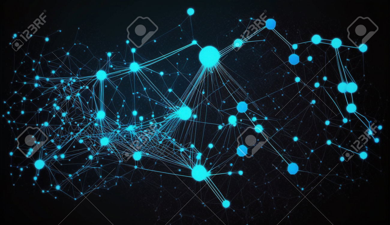 Cryptocurrency Network IT Futuristic Background Minimalist Black And Blue  Stock Photo, Picture and Royalty Free Image. Image 201278127.