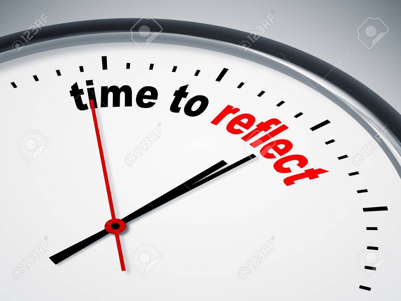 An Image Of A Nice Clock With Time To Reflect Stock Photo, Picture And Royalty Free Image. Image 12397527.