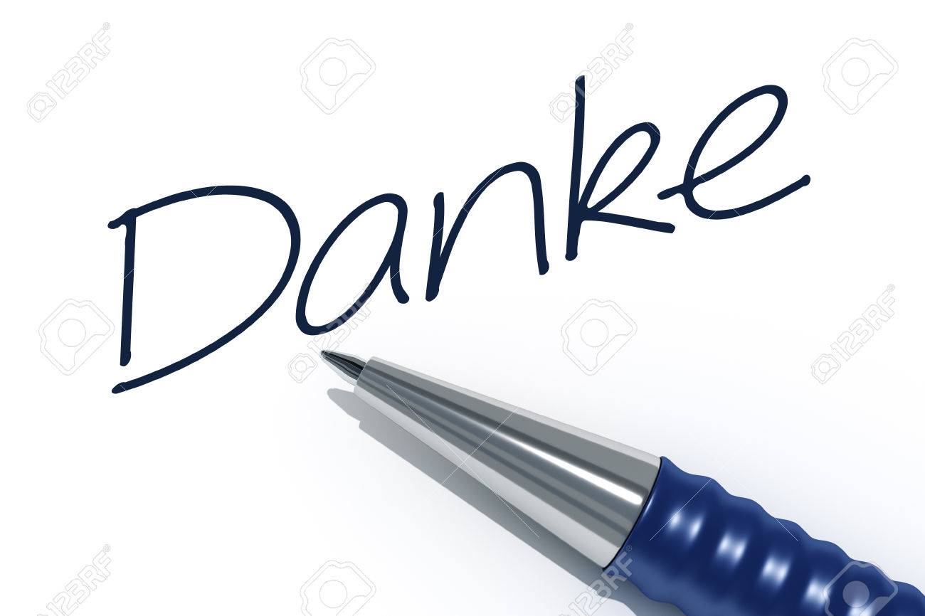 ドイツ語でのメッセージのおかげでペンのイメージ の写真素材 画像素材 Image