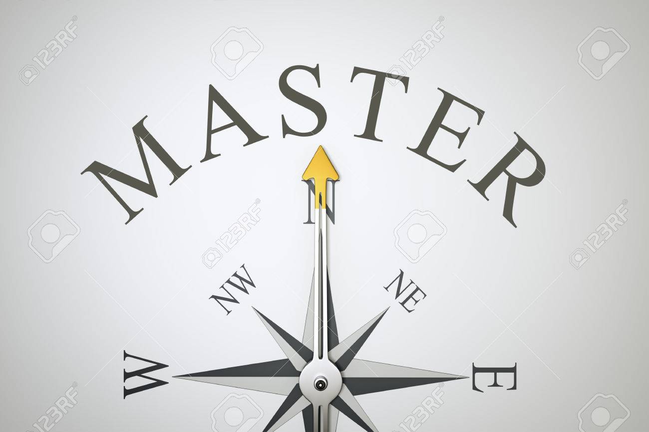 an image of a nice compass with the word master stock photo picture word master
