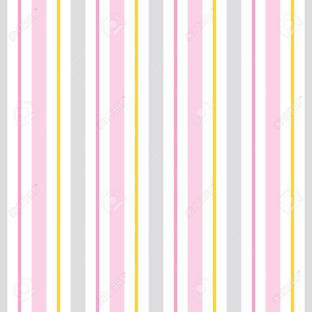 vector seamless pattern with pink yellow and grey stripes on pinkyellow