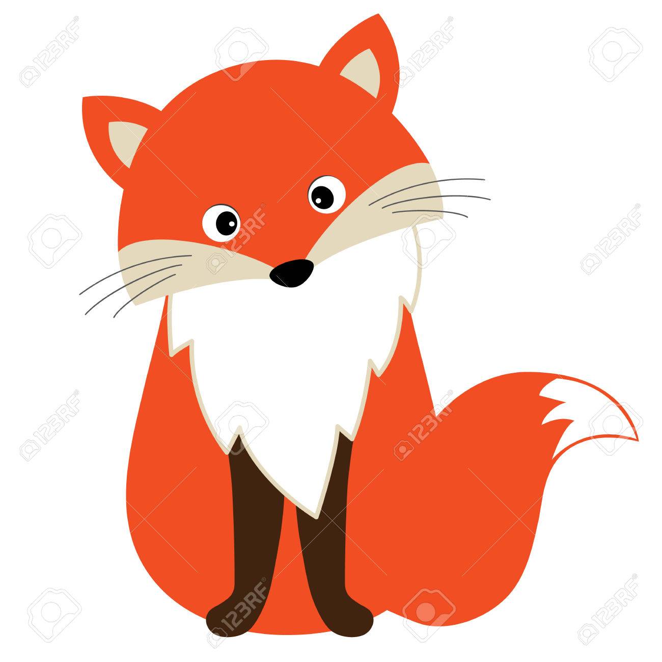 vector cute cartoon fox