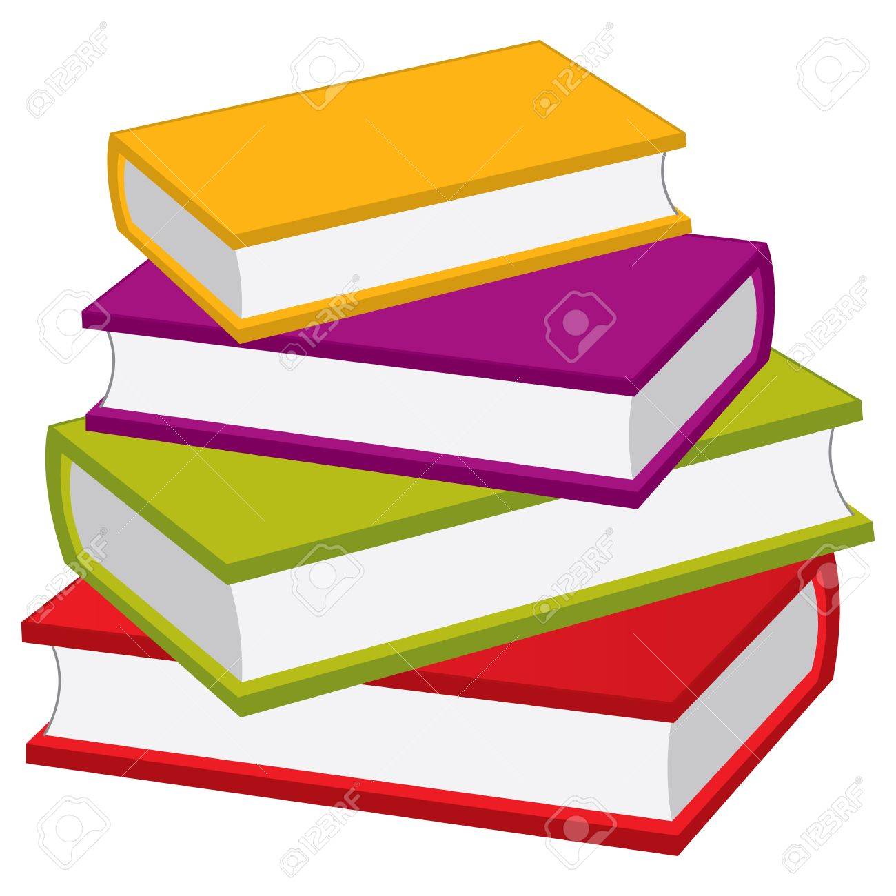 Vector Stack Of Books Vector Pile Of Books Books Vector