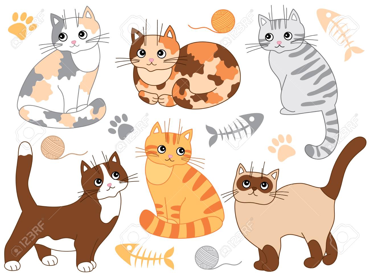 ベクトルをかわいい猫を設定します ベクトルの子猫 猫ベクトル イラスト のイラスト素材 ベクタ Image ベクトルをかわいい猫を設定します ベクトルの子猫 猫ベクトル イラスト のイラスト素材 ベクタ Image