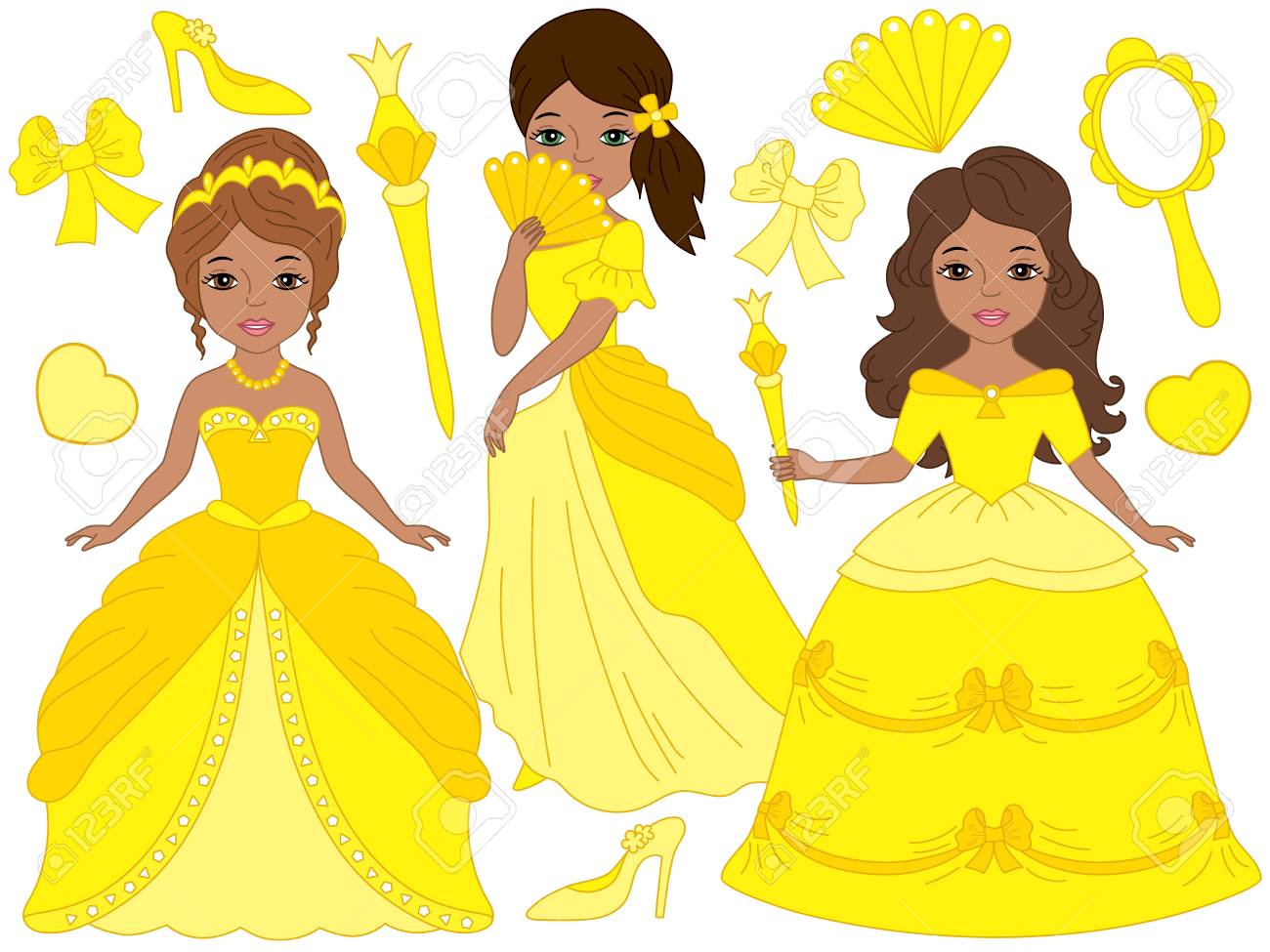 princesse robe jaune