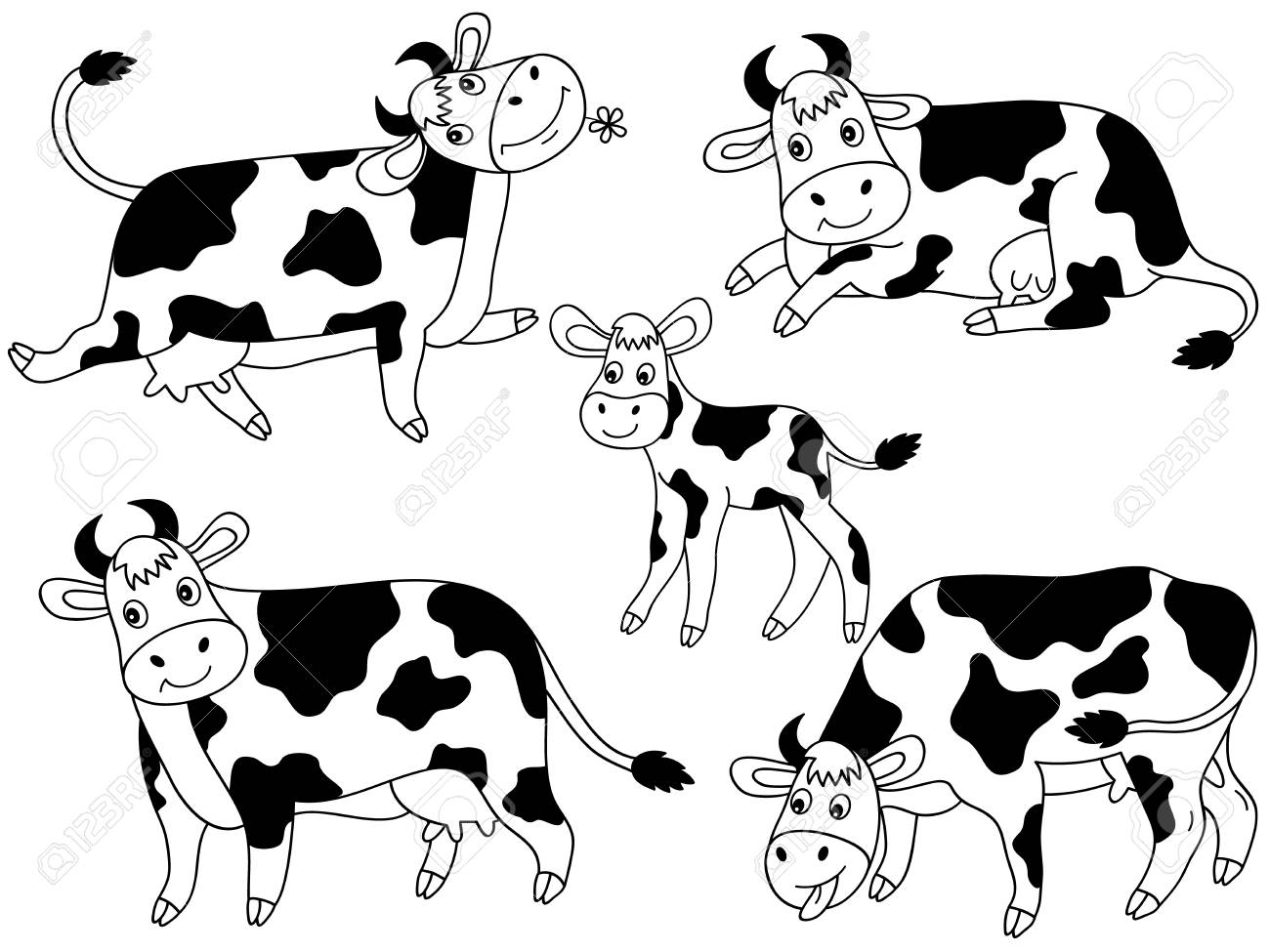 Vector Set Of Black And White Cute Cartoon Cows. Vector Cow. Cows Vector Illustration Royalty Free SVG, Cliparts, Vectors, And Stock Illustration. Image 88131743. Vector Set Of Black And White Cute Cartoon Cows. Vector Cow. Cows Vector Illustration Royalty Free SVG, Cliparts, Vectors, And Stock Illustration. Image 88131743.