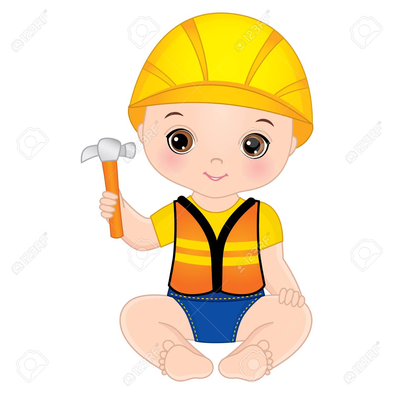 ベクトルかわいい男の子に扮した少しビルダーおよび持株ハンマー ベクトルの男の子 赤ちゃん男の子のベクトル図 のイラスト素材 ベクタ Image 1135