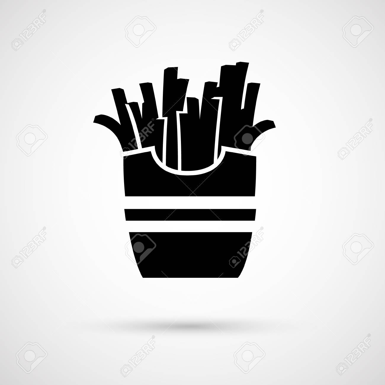 ベクトルのアイコンに食欲をそそるおいしいフライド ポテトします のイラスト素材 ベクタ Image 56495481