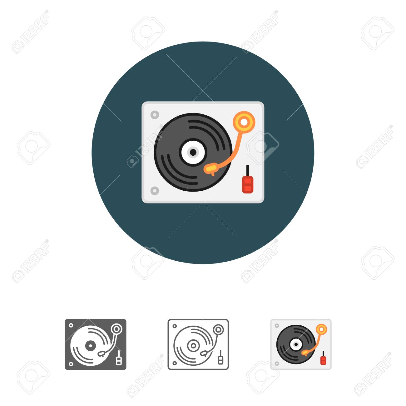 disk jockey turntable icon royalty free cliparts vectors and stock