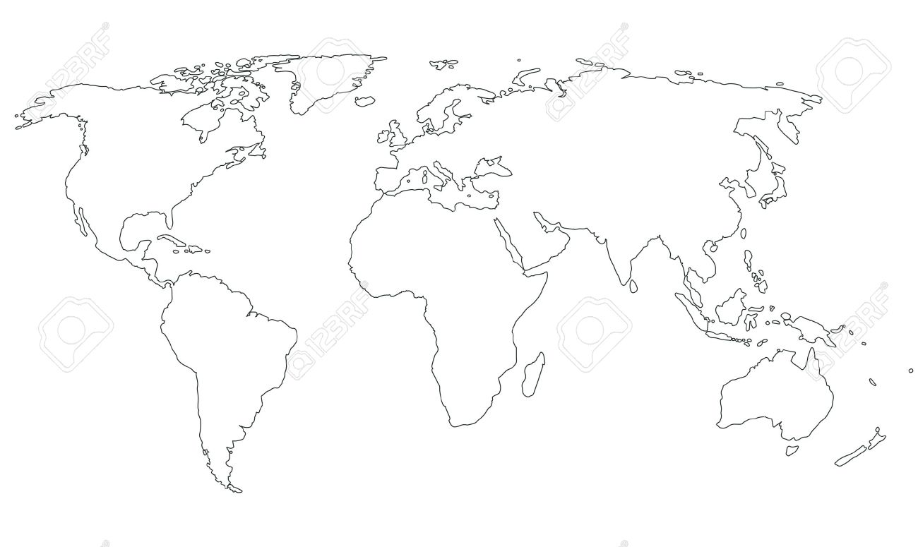 World Map Contour Lines Contour Map Of The World On A White Background Royalty Free Svg, Cliparts,  Vectors, And Stock Illustration. Image 20840319.