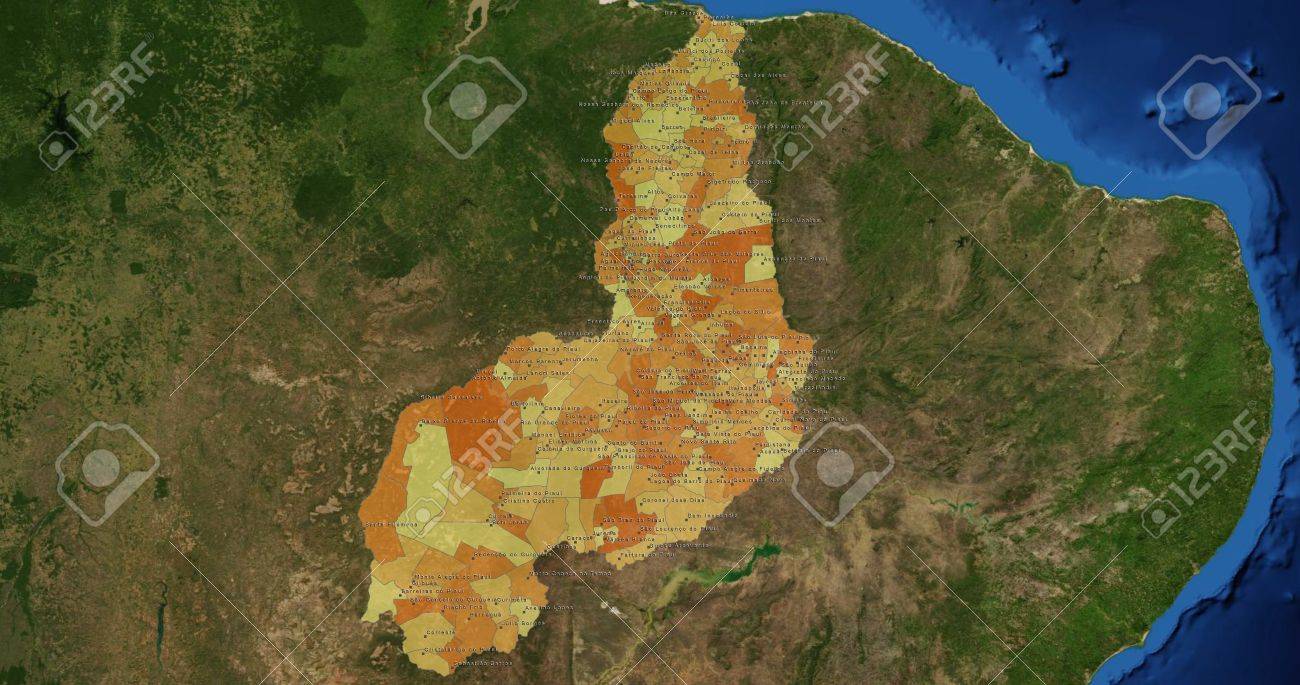 中東ブラジル ピアウイ州の境界 の写真素材 画像素材 Image