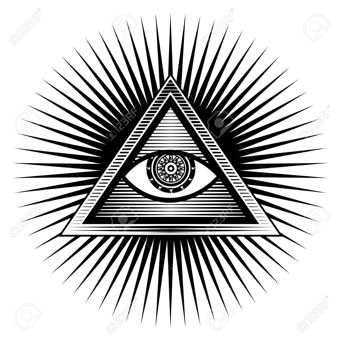 Illustration Poster Design Element Sign Egyptian Eye In A Triangle On A  White Background Royalty Free SVG, Cliparts, Vectors, And Stock  Illustration. Image 46636280.