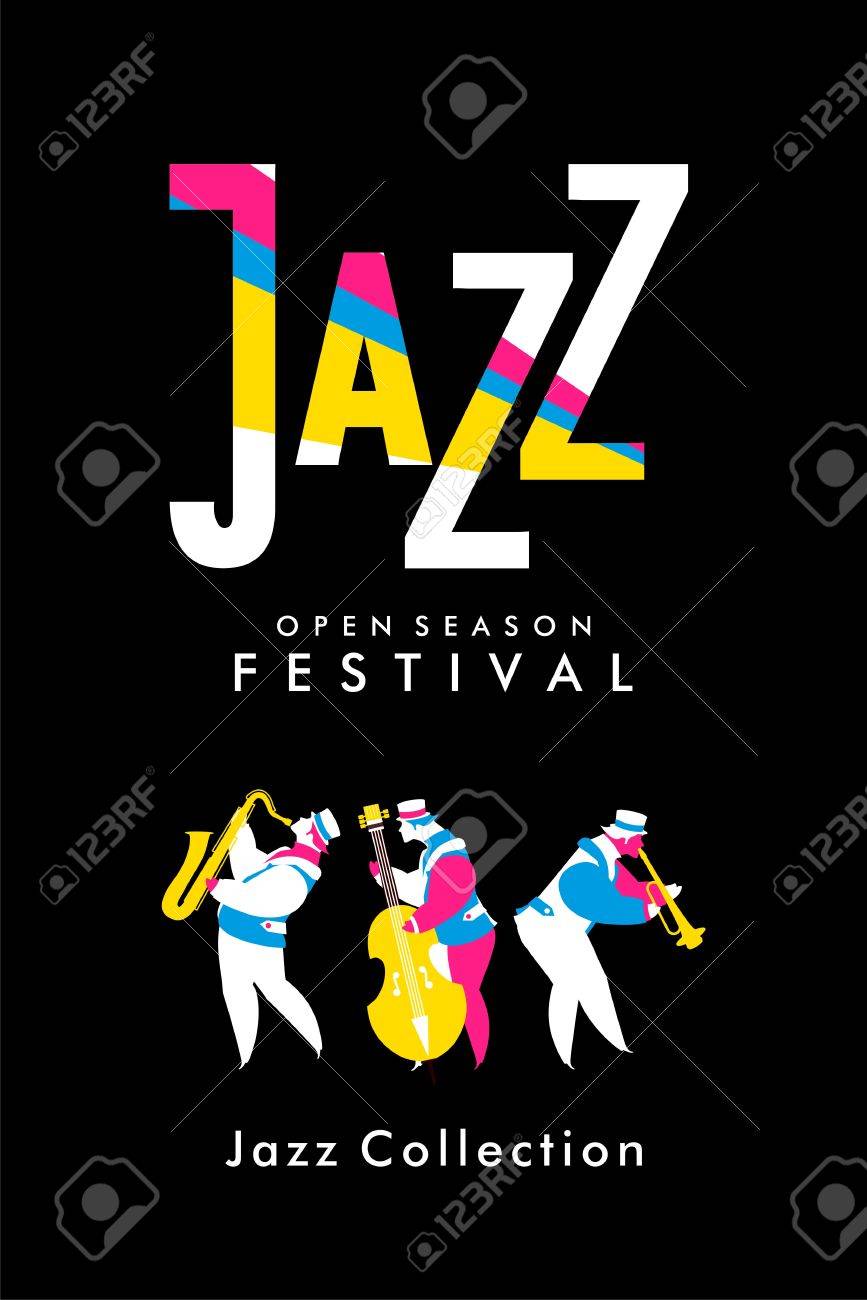 vector poster presentation music band jazz bands royalty free