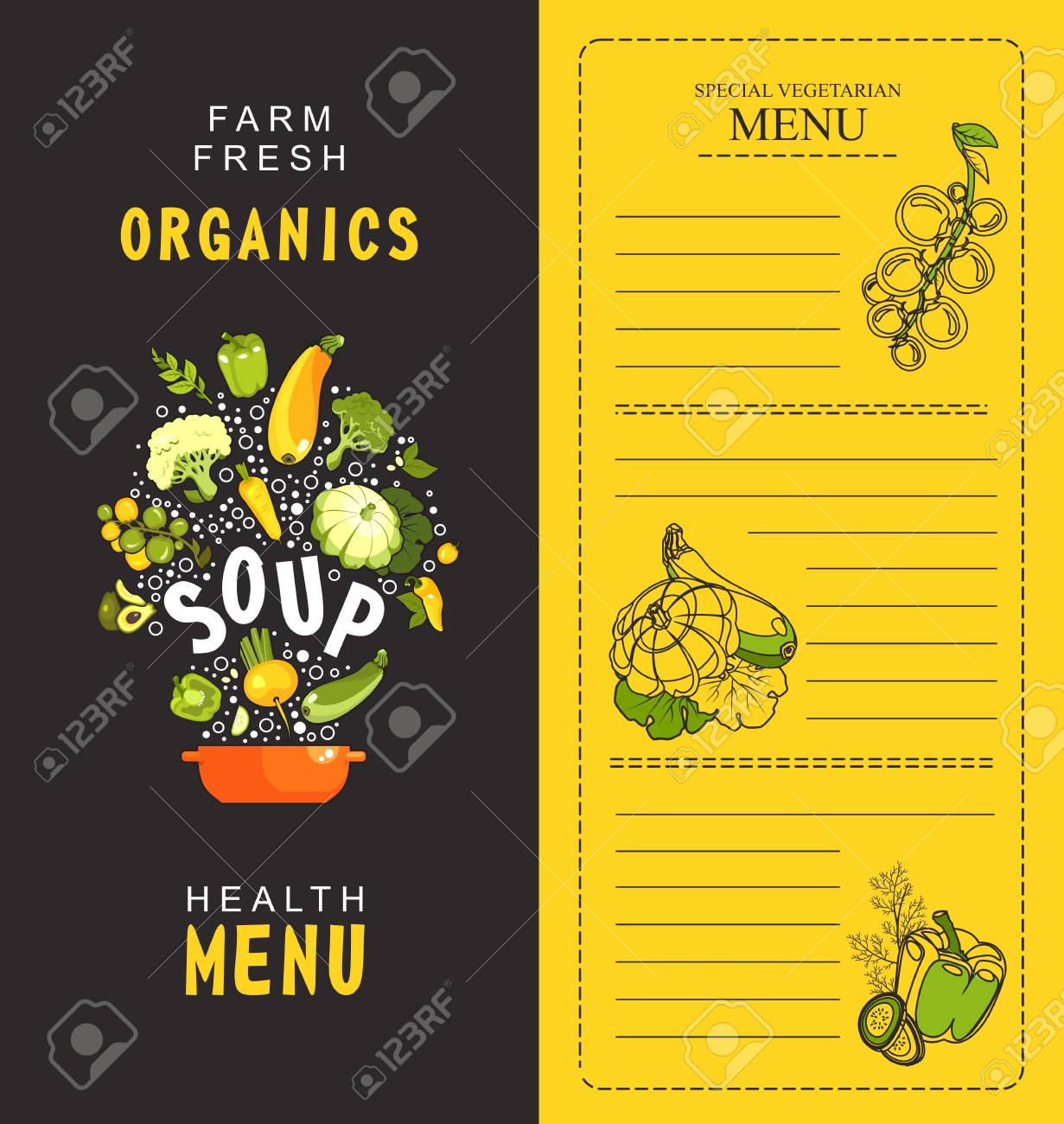 vector illustration vertical menu booklet for cafe special