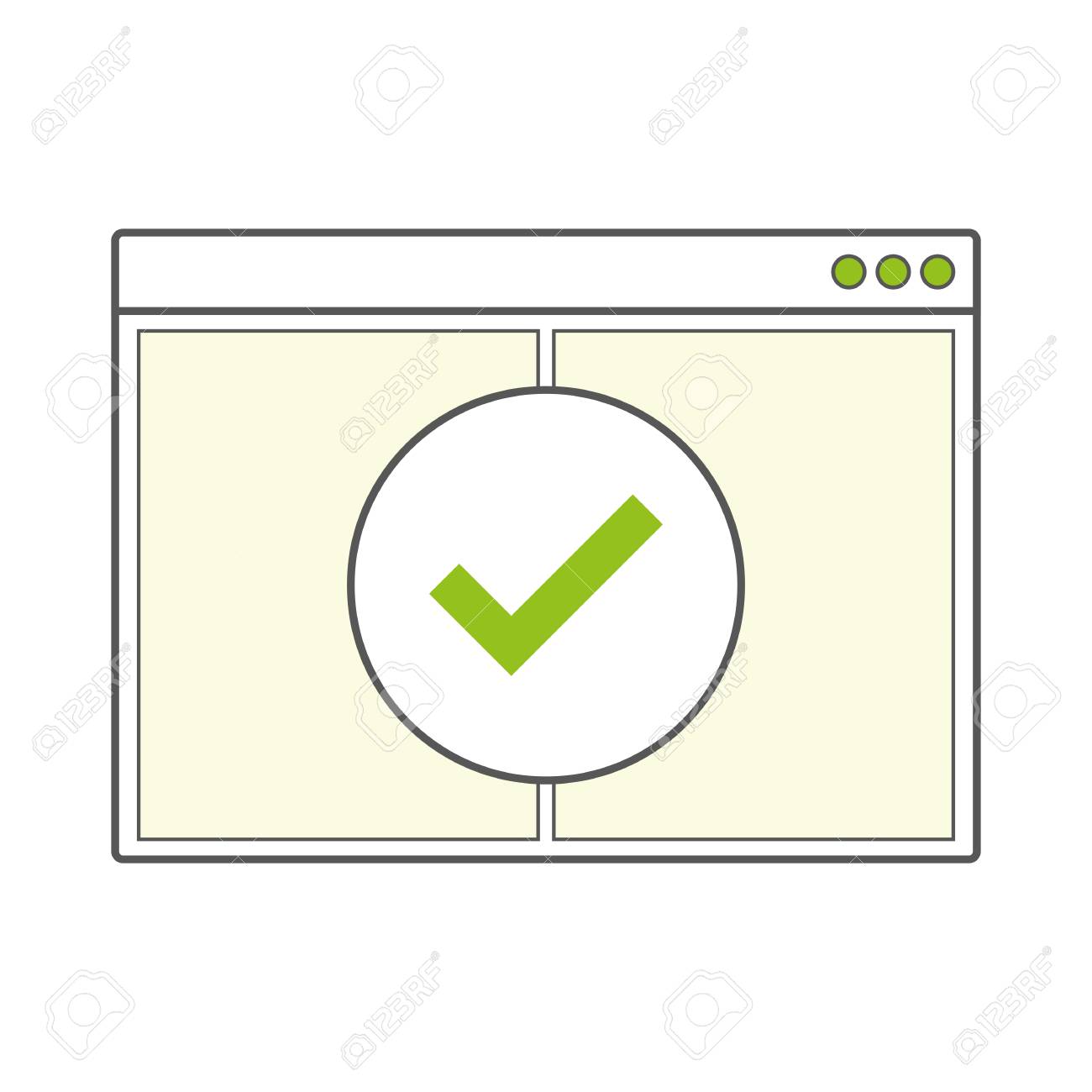 opened internet browser window blank page template vector