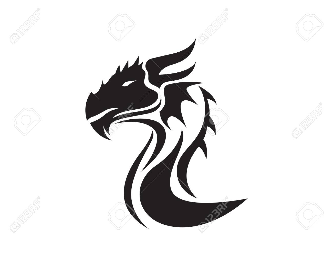 dragon animals logo and