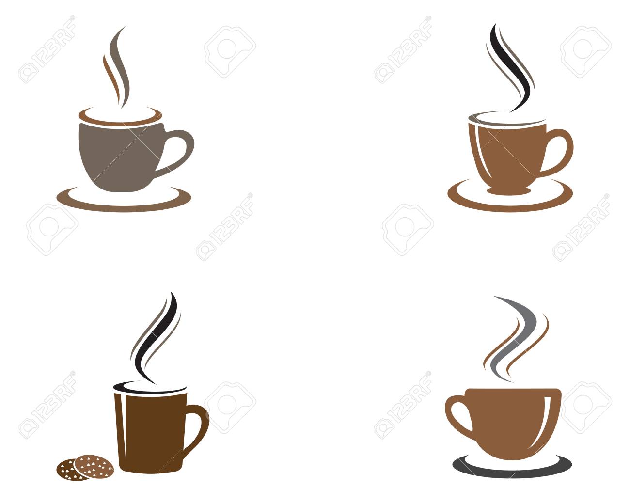 coffee cup template vector icon design royalty free cliparts