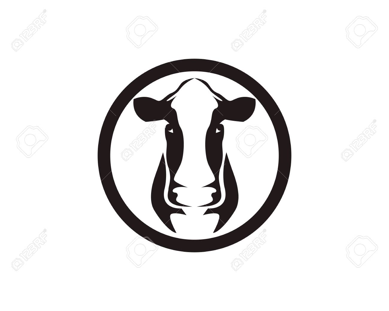 cow head symbols logo vector template royalty free cliparts vectors
