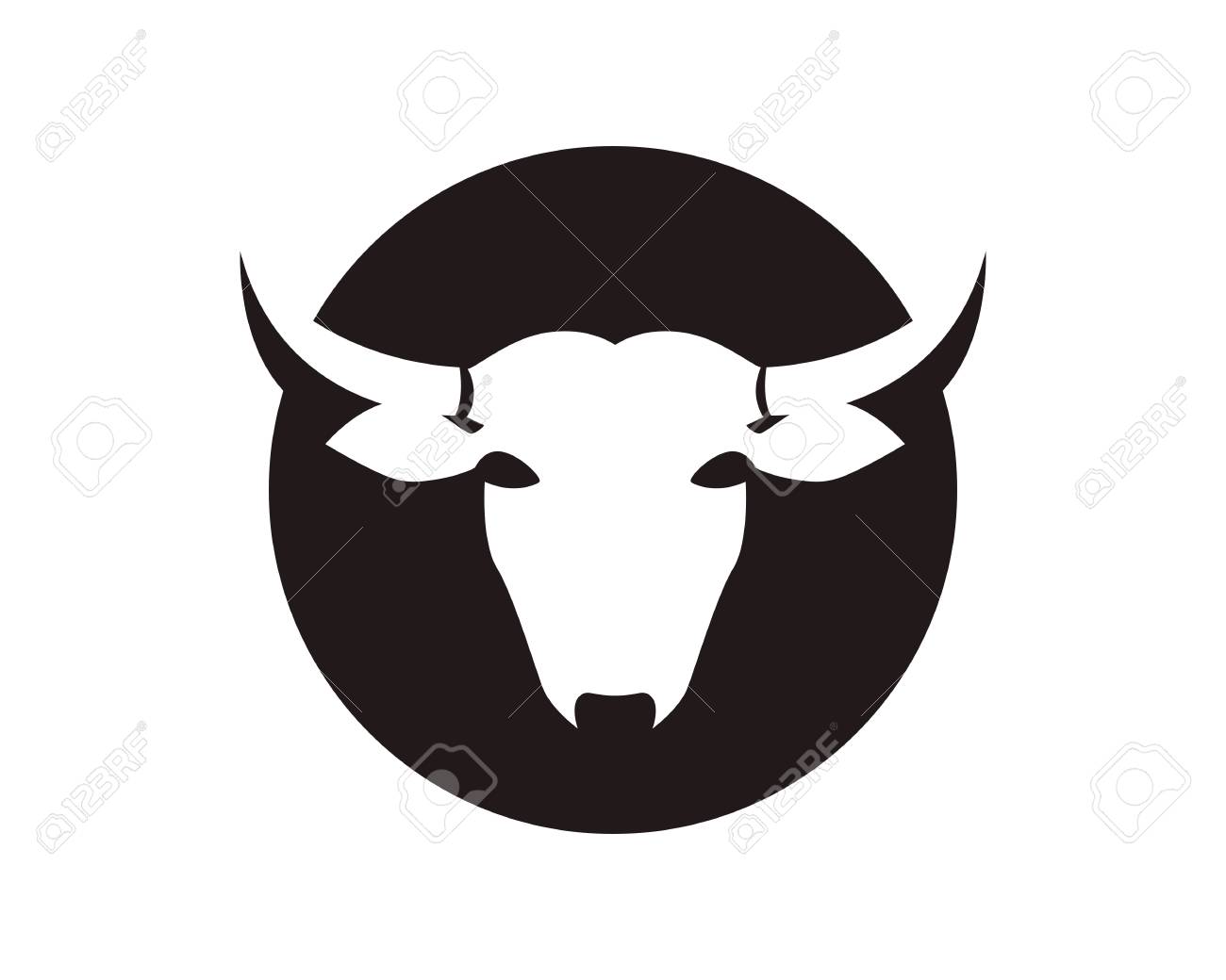 cow head symbols logo vector template royalty free cliparts vectors