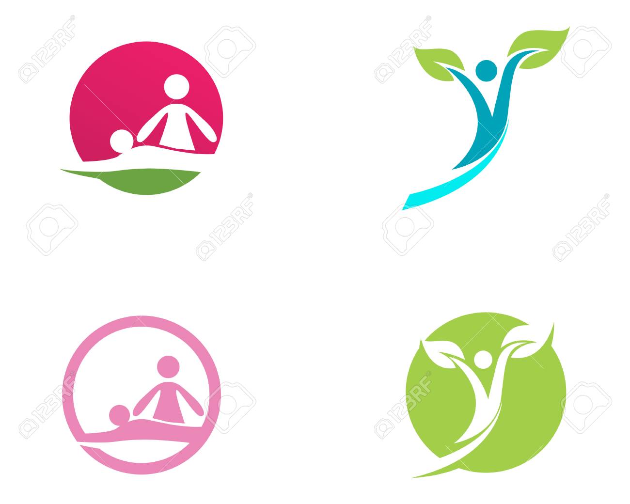 fun people healthy life logo template vector icon royalty free people template