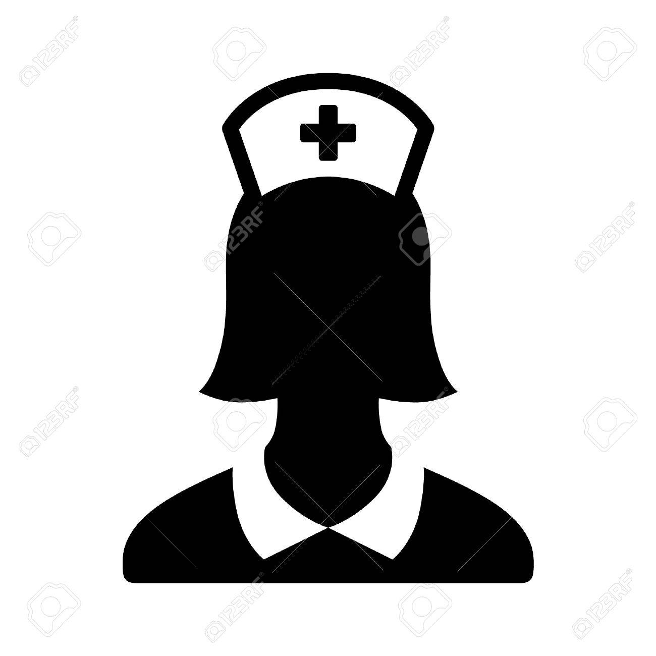 看護師や医療助手フラット アイコンのアプリとウェブサイト のイラスト素材 ベクタ Image