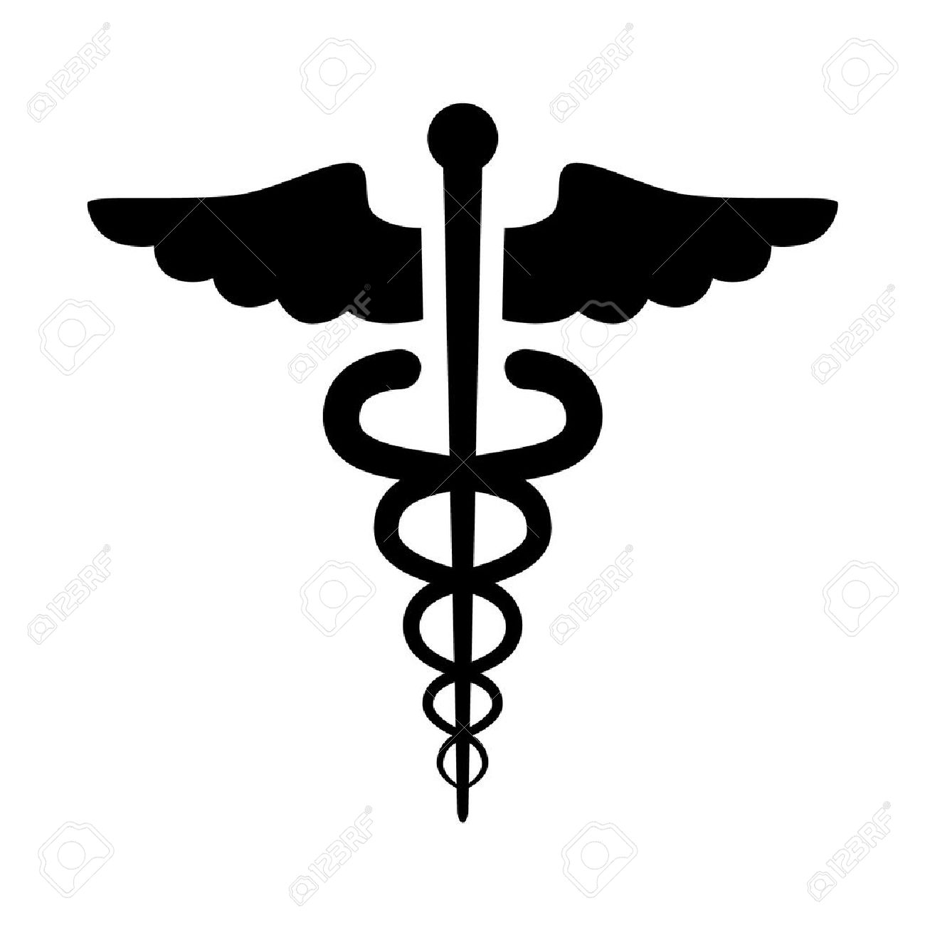 caduceus medical symbol emblem healthcare flat icon for medical