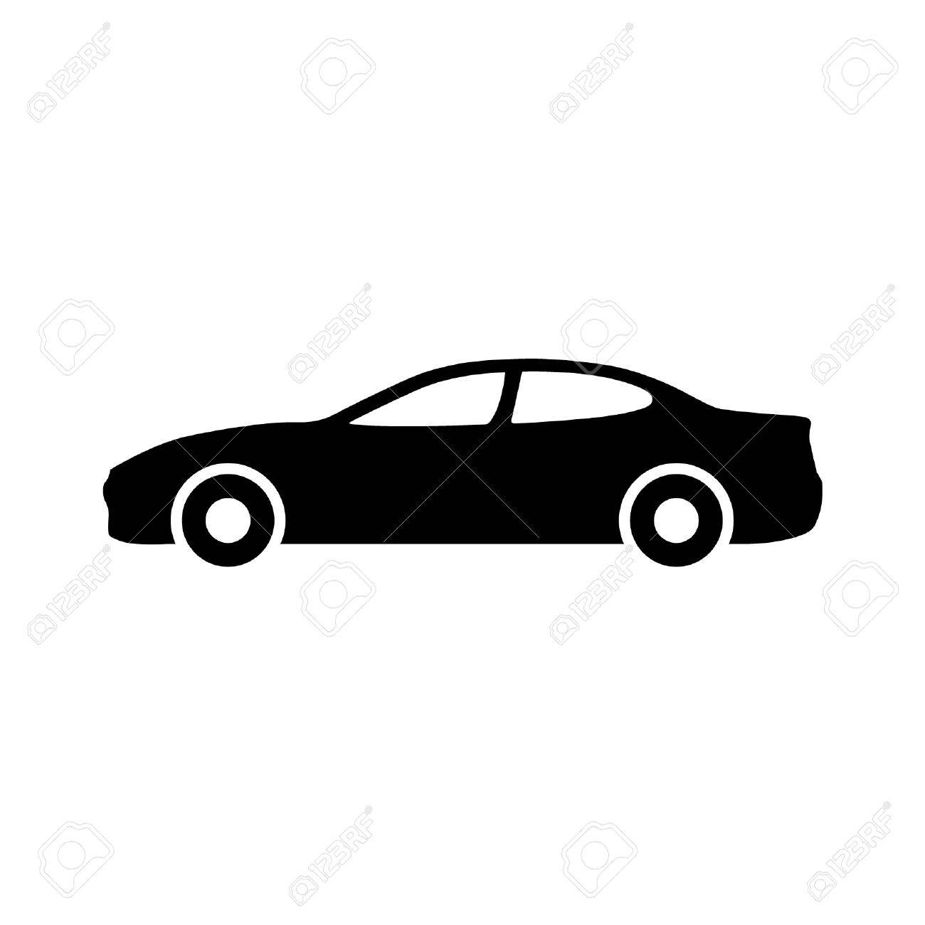 luxury car automobile side view flat icon for apps and websites