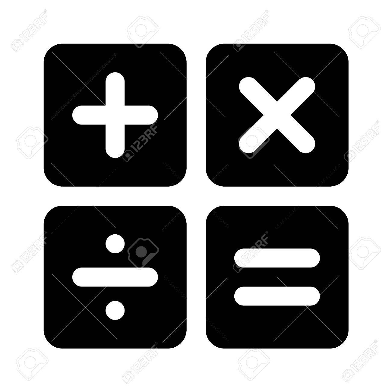 calculator arithmetic signs flat icon for apps royalty free cliparts