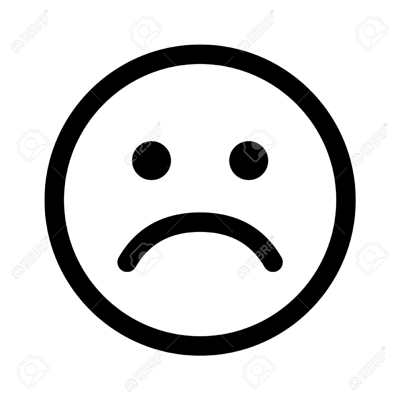 Unhappy Or Sad Smiley Face Icon For Apps And Websites Royalty Free Cliparts Vectors And Stock Illustration Image